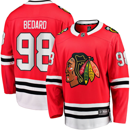 NHL Connor Bedard Chicago Blackhawks 98 Jersey