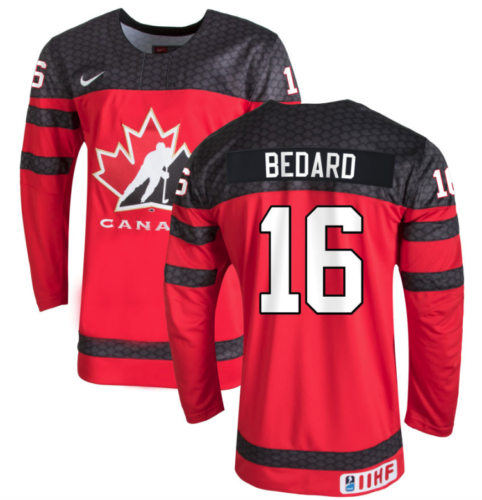 2023 IIHF Team Canada Connor Bedard 16 World Junior Jersey